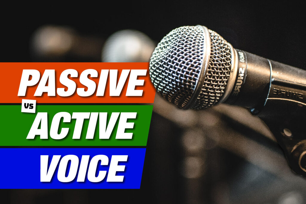Passive and active voice graphic by Anders Behrmann